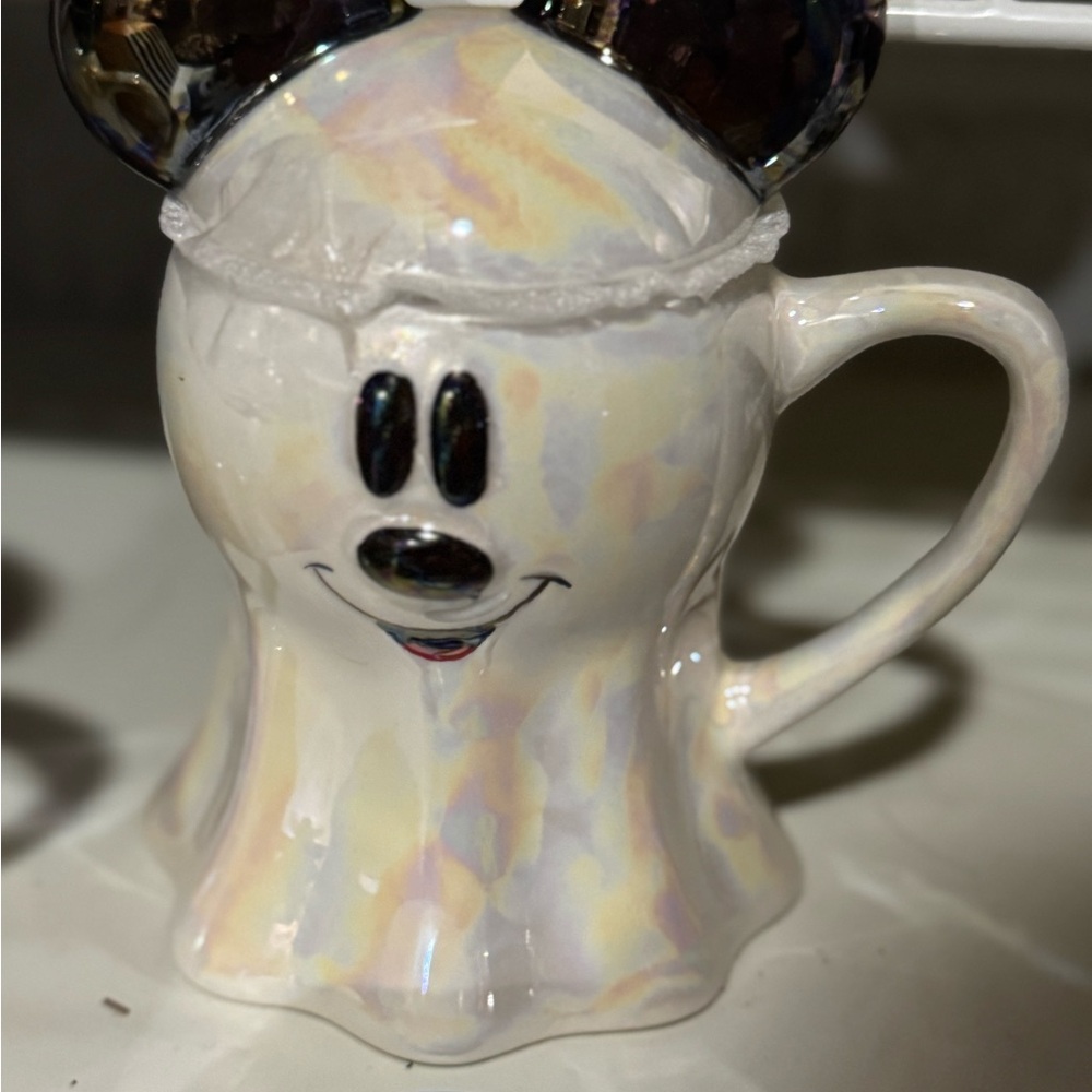 Disney Mickey Cream and Black Decor Cup with Lid